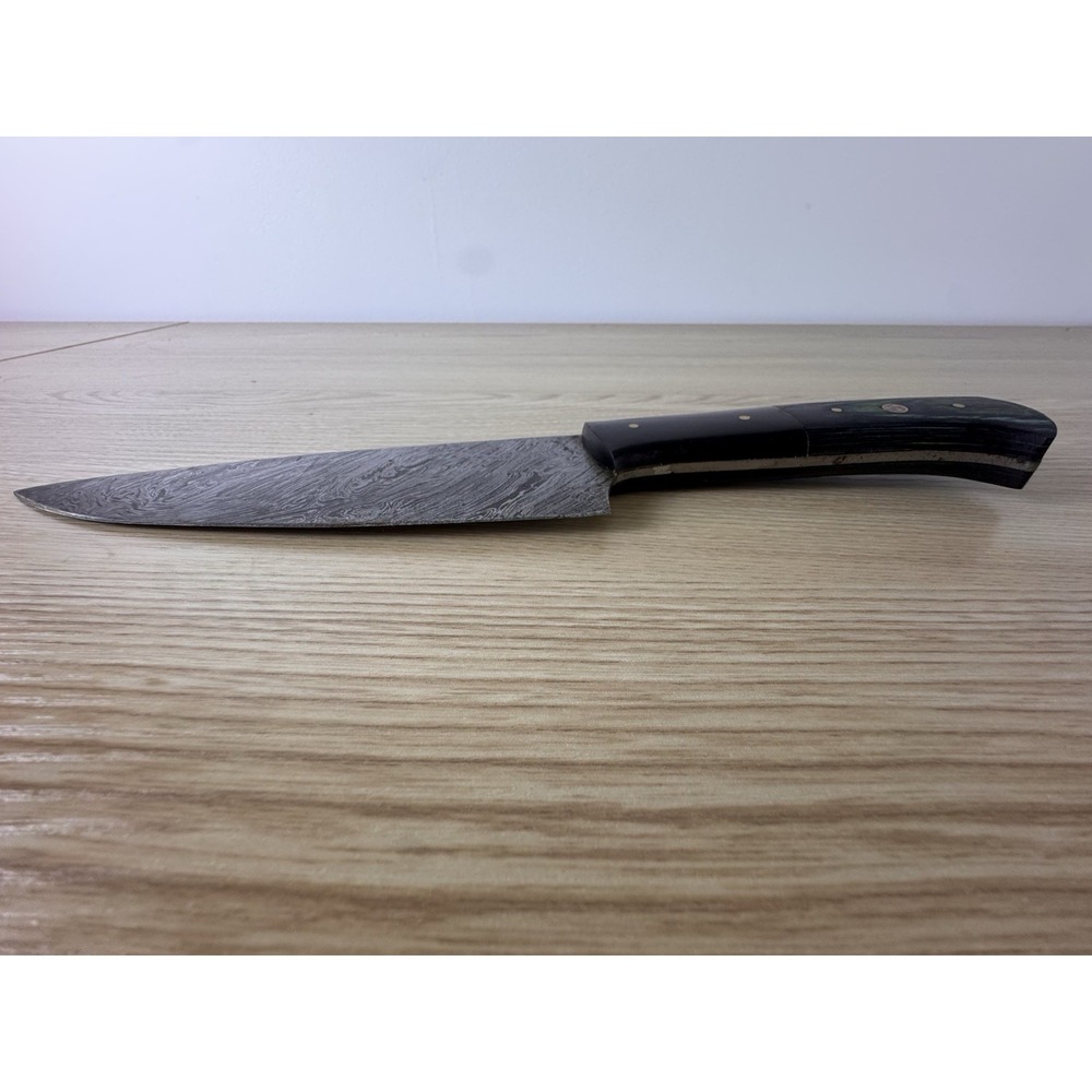 Cutlery Salvation Damascus Style Chef Knife 11.5" Brass Bolster Mosaic Pin